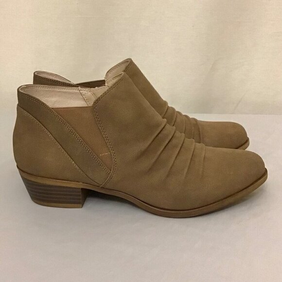 Life Stride 10 Aurora Ankle Boots Women’s Booties Brown Chunky Block Heels - Picture 10 of 11